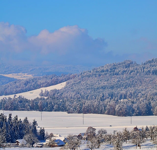 Free download winter landscape schlosswil village free picture to be edited with GIMP free online image editor