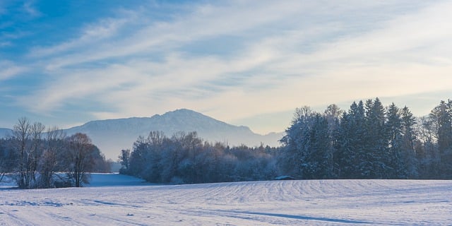 Free download winter landscape trees mountains free picture to be edited with GIMP free online image editor
