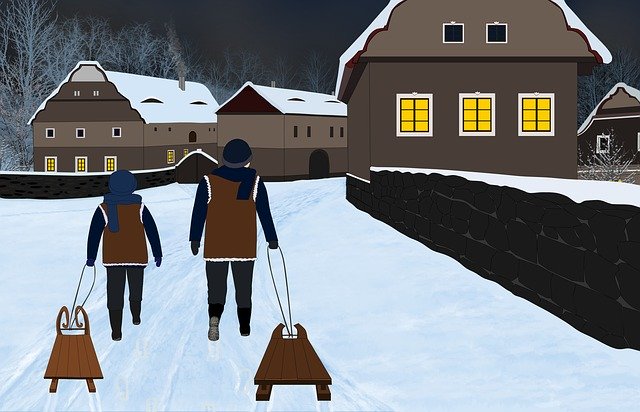 Free download Winter Snow Night -  free illustration to be edited with GIMP free online image editor