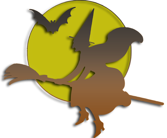 Free download Witch Halloween Bats -  free illustration to be edited with GIMP free online image editor