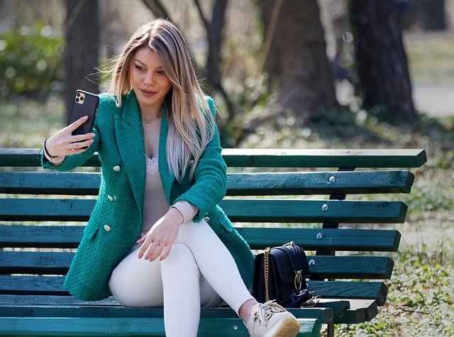 Free download woman bench young sitting outdoors free picture to be edited with GIMP free online image editor