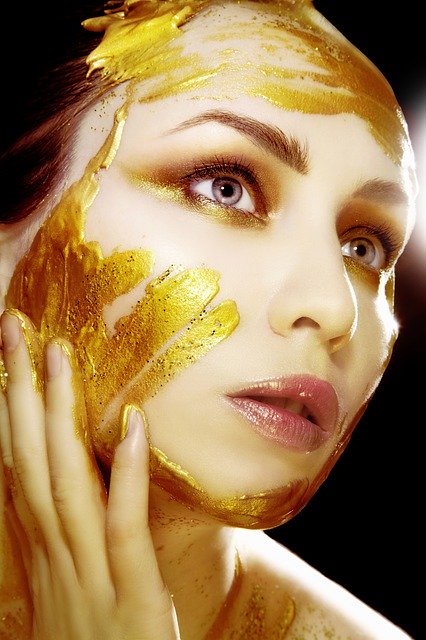 Free download Woman Covered Golden -  free free photo or picture to be edited with GIMP online image editor