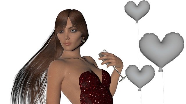 Free download Woman Heart Balloons Computer -  free illustration to be edited with GIMP free online image editor