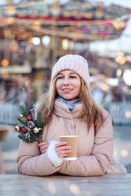 Free download woman hot drink coffee fairy lights free picture to be edited with GIMP free online image editor