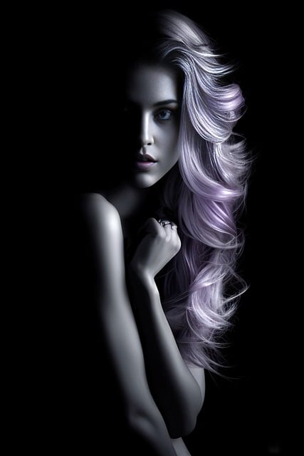 Free download woman model long hair purple hair free picture to be edited with GIMP free online image editor