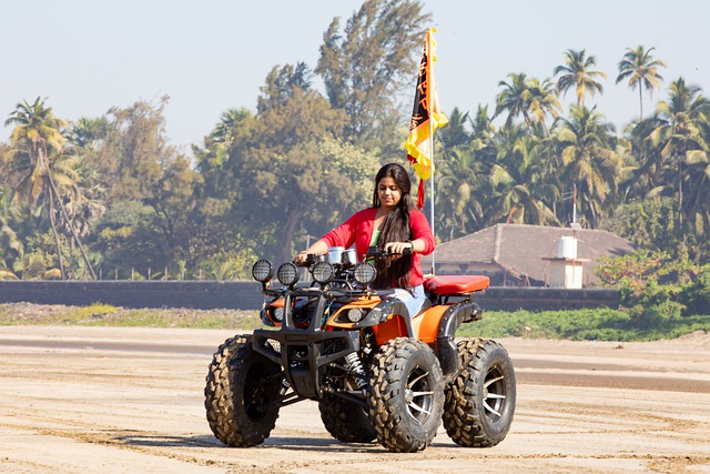 Free download woman riding all terrain vehicle free picture to be edited with GIMP free online image editor