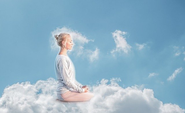 Free download woman sky meditation peace free picture to be edited with GIMP free online image editor