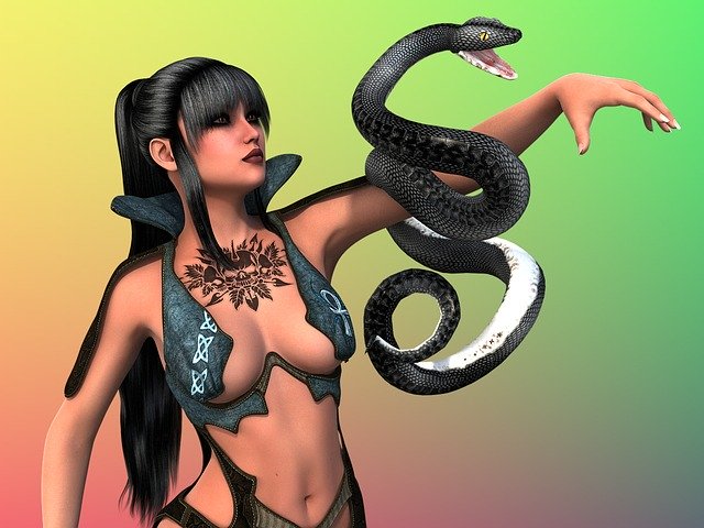 Free download Woman Snake -  free illustration to be edited with GIMP free online image editor