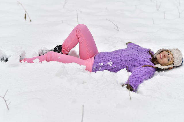 Free download woman snow angel winter snow free picture to be edited with GIMP free online image editor