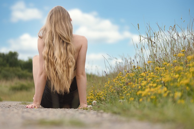 Free download woman summer meadow dirt road free picture to be edited with GIMP free online image editor