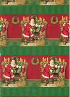 Free download Wrapping Paper: Santa Filling Christmas Stockings free photo or picture to be edited with GIMP online image editor