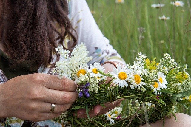 Free download Wreath Meadow Girl -  free photo or picture to be edited with GIMP online image editor