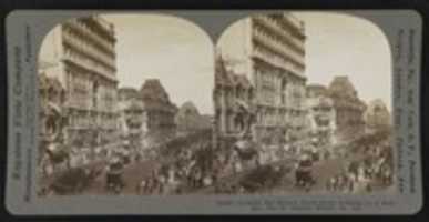 Free download (1914) Avenida Rio Branco vista do Hotel Avenida em um feriado, Rio de Janeiro, Brasil - Keystone View Company free photo or picture to be edited with GIMP online image editor