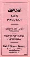 Free download 1926, Iron Age No. 6 Price List free photo or picture to be edited with GIMP online image editor