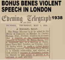 Free download 1938 MAY 5 BOHUS BENES MADE VIOLENT SPEECH AT HAMPSTEAD TOWN HALL LOND ON TUESDAY APRIL 12 19382 free photo or picture to be edited with GIMP online image editor