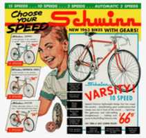 Free download 1963 Schwinn Bicycle Advertisement free photo or picture to be edited with GIMP online image editor
