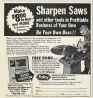 Free download 1978 Foley Saw Sharpener Ad free photo or picture to be edited with GIMP online image editor