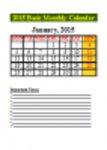 Free download 2015 Basic Monthly Calendar DOC, XLS or PPT template free to be edited with LibreOffice online or OpenOffice Desktop online