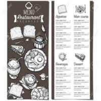 Free download 85406480 Menu Breakfast Food Restaurant Template Design Hand Drawing Graphic free photo or picture to be edited with GIMP online image editor