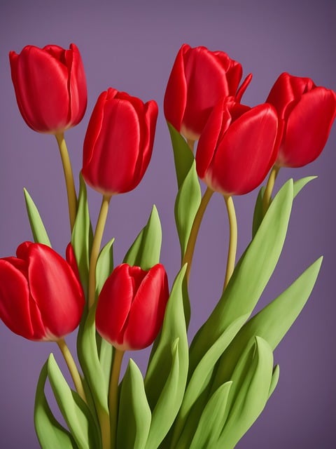 Kostenloser Download von ai generierten roten Tulpen, Tulpen, kostenloses Bild zur Bearbeitung mit dem kostenlosen Online-Bildeditor GIMP