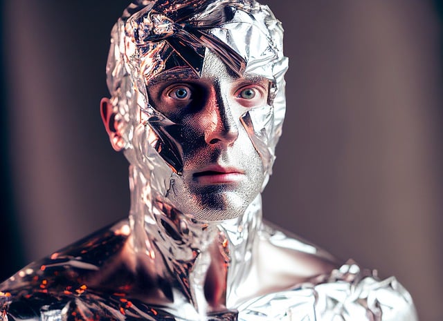 Free download ai generated tinfoil aluminum man free picture to be edited with GIMP free online image editor