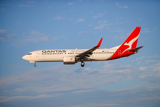 הורדה בחינם של Air Plane Landing Qantas - תמונה או תמונה בחינם לעריכה עם עורך התמונות המקוון GIMP