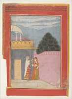 Free download A Lady and Her Duenna: Page from a Dispersed Rasikapriya (Lovers Breviary) free photo or picture to be edited with GIMP online image editor