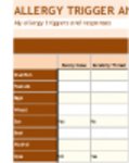 Free download Allergies and Symptom Table with Checklist DOC, XLS or PPT template free to be edited with LibreOffice online or OpenOffice Desktop online