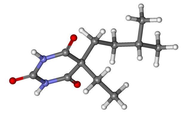 Free download Amobarbital Ball Stick -  free illustration to be edited with GIMP free online image editor