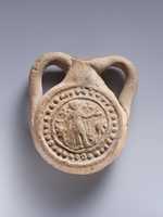 Free download Ampulla (Flask) with Saint Menas free photo or picture to be edited with GIMP online image editor