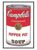 Unduh gratis Andy Warhols Painting of Campbells Pepper Pot Soup foto atau gambar gratis untuk diedit dengan editor gambar online GIMP