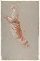 Free download Angel (upper register; study for wall paintings in the Chapel of Saint Remi, Sainte-Clotilde, Paris, 1858) free photo or picture to be edited with GIMP online image editor