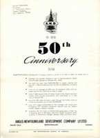 Free download Anglo-Newfoundland Development Company Limited 50th Anniversary Advertisement free photo or picture to be edited with GIMP online image editor