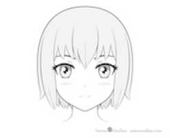 Free download anime_girl_face_front_view_drawing free photo or picture to be edited with GIMP online image editor