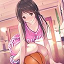 Anime Girl in basketball uniform playing ball  screen for extension Chrome web store in OffiDocs Chromium