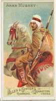 Free download Arab Musket, from the Arms of All Nations series (N3) for Allen & Ginter Cigarettes Brands free photo or picture to be edited with GIMP online image editor