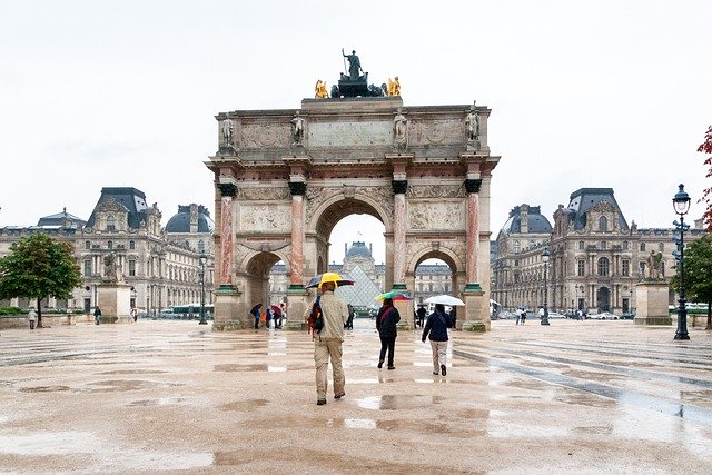 Free download arc de triomphe paris rainy day free picture to be edited with GIMP free online image editor