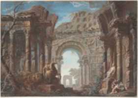 Free download Architectural Capriccio with a Monumental Arch free photo or picture to be edited with GIMP online image editor