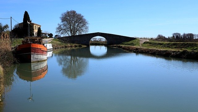 Free download architecture nature canal du midi free picture to be edited with GIMP free online image editor