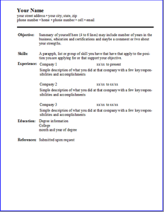 Gratis download Een eenvoudig CV-sjabloon. DOC-, XLS- of PPT-sjabloon gratis te bewerken met LibreOffice online of OpenOffice Desktop online