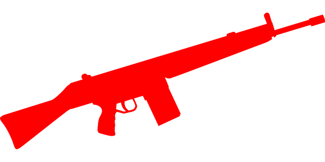 Free download Automatic Weapon Rifle Red - Free vector graphic on Pixabay free illustration to be edited with GIMP free online image editor