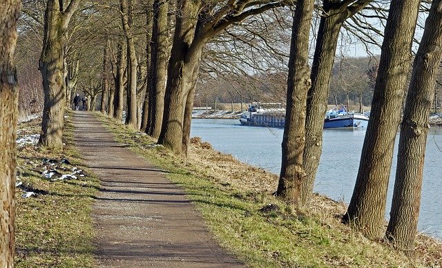 Free download avenue towpath dortmund ems channel free picture to be edited with GIMP free online image editor