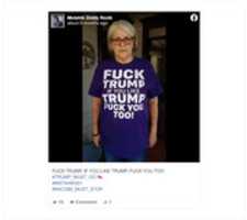 Free download A woman express criticism against Trump on a t-shirt free photo or picture to be edited with GIMP online image editor