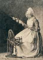 Free picture A Woman Spinning Flax to be edited by GIMP online free image editor by OffiDocs