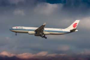 Free download B-5906 / Air China / Airbus A330-343 / Barcelona-Vienna / Landing RWY 34 / Vienna airport (LOWW) free photo or picture to be edited with GIMP online image editor