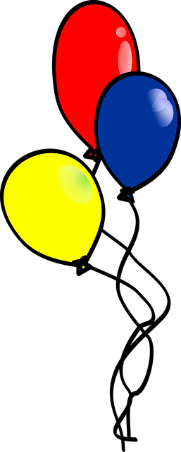 Free download Balloons 3 Primary Colors -  free illustration to be edited with GIMP free online image editor