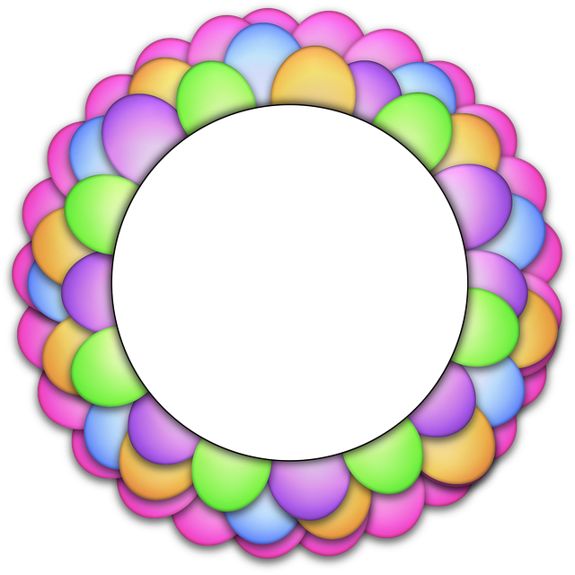 Free download Balloons Circle Frame Copy -  free illustration to be edited with GIMP free online image editor