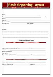 Free download Basic Report Layout DOC, XLS or PPT template free to be edited with LibreOffice online or OpenOffice Desktop online