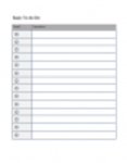 Free download Basic to do list template Microsoft Word, Excel or Powerpoint template free to be edited with LibreOffice online or OpenOffice Desktop online