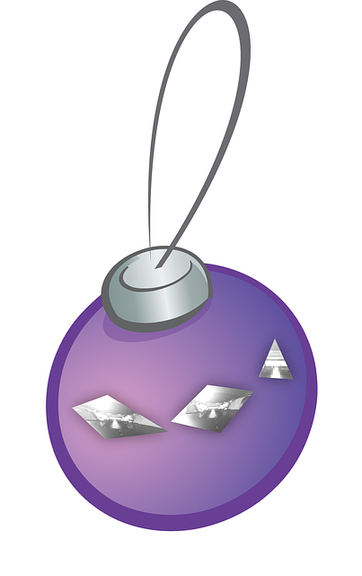 Free download Bauble Purple Silver -  free illustration to be edited with GIMP free online image editor